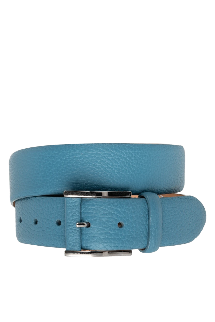 Cesare di Napoli man leather belt blue for men купить с ценами и фото 137846 - photo 1