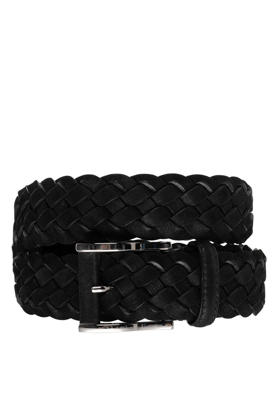 Cesare di Napoli man black leather belt for men купить с ценами и фото 137859 - photo 1