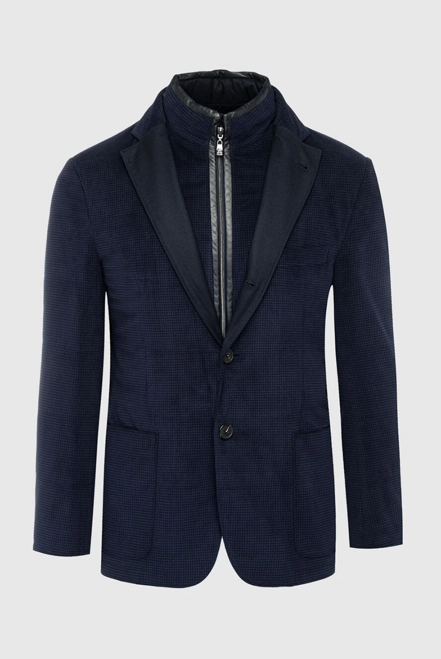 Corneliani man polyester and wool jacket blue for men купить с ценами и фото 137904 - photo 1