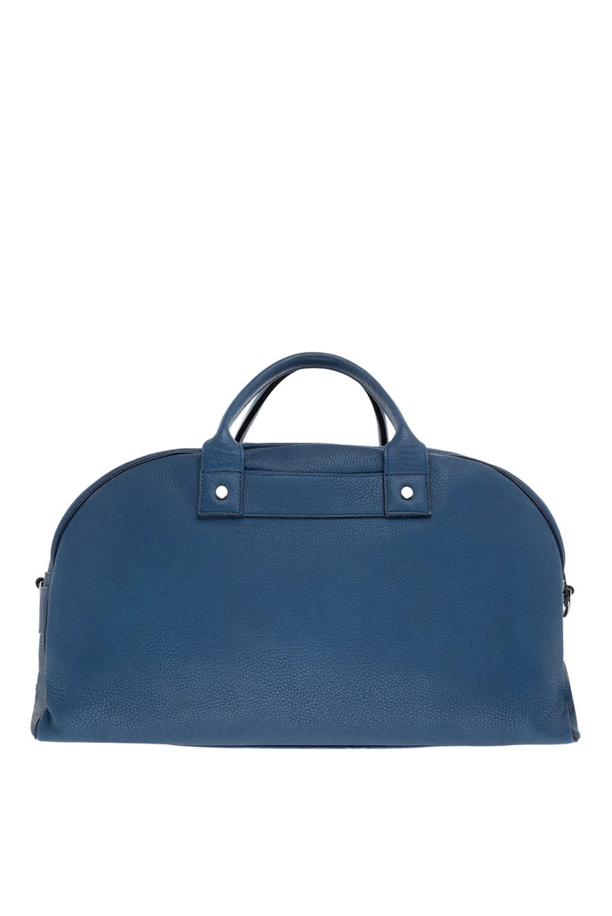 Doucal`s man blue leather travel bag for men купить с ценами и фото 138228 - photo 1