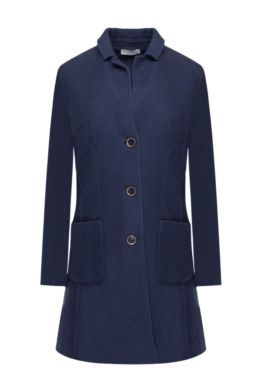 Gran Sasso woman women's blue coat купить с ценами и фото 138294 - photo 1