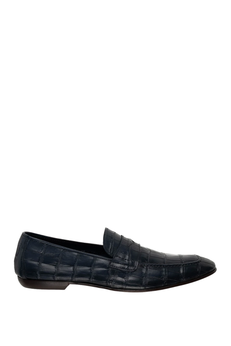 Tornese man blue crocodile leather loafers for men купить с ценами и фото 138399 - photo 1