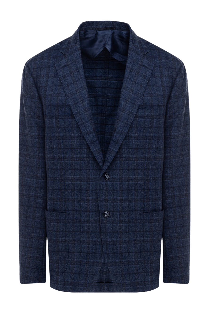 Barba Napoli man blue wool jacket for men купить с ценами и фото 138408 - photo 1