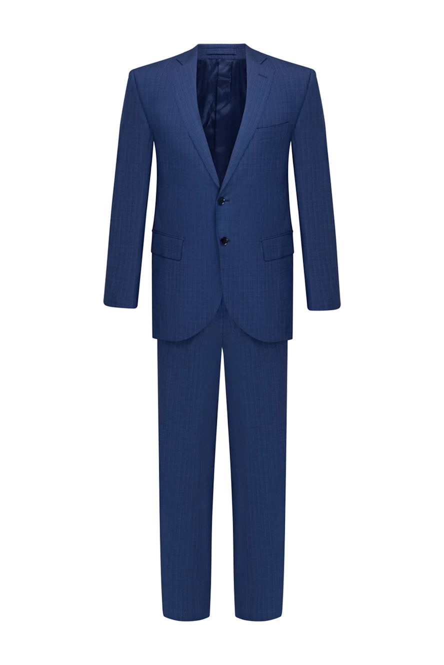 Lubiam man men's suit made of wool, blue купить с ценами и фото 138535 - photo 1