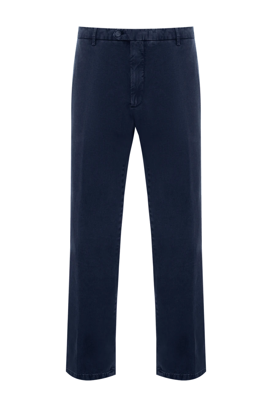 Cesare di Napoli man men's gray cotton and cashmere trousers купить с ценами и фото 138573 - photo 1