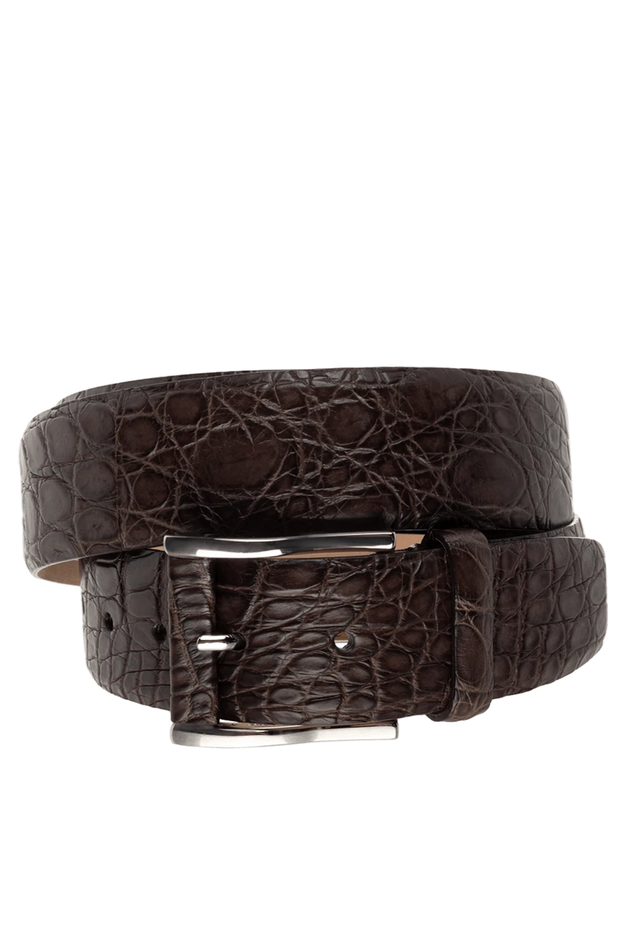 Cesare di Napoli man brown crocodile leather belt for men купить с ценами и фото 138780 - photo 1