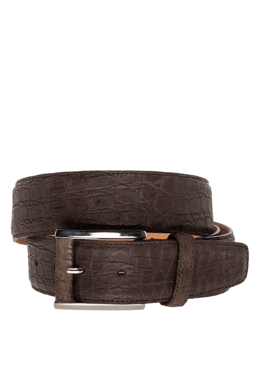 Cesare di Napoli man brown crocodile leather belt for men купить с ценами и фото 138788 - photo 1