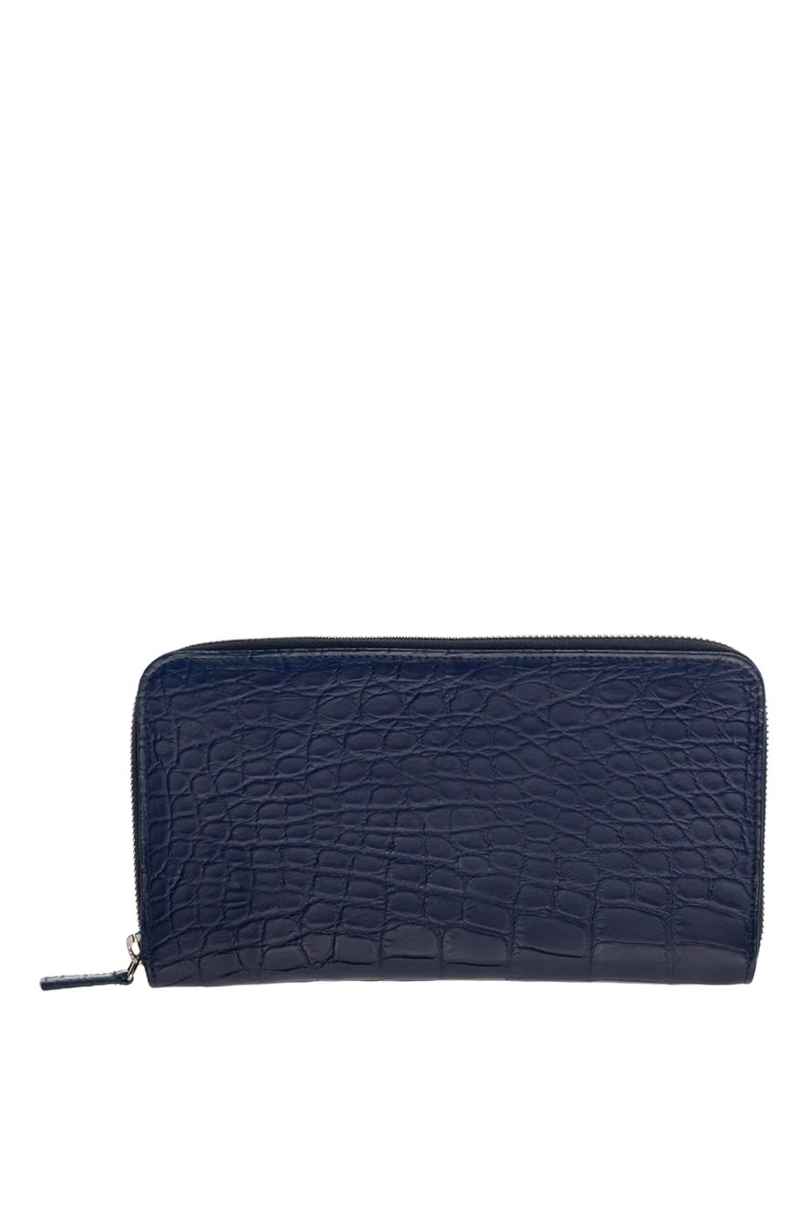 Cesare di Napoli man men's blue alligator leather clutch купить с ценами и фото 138800 - photo 1