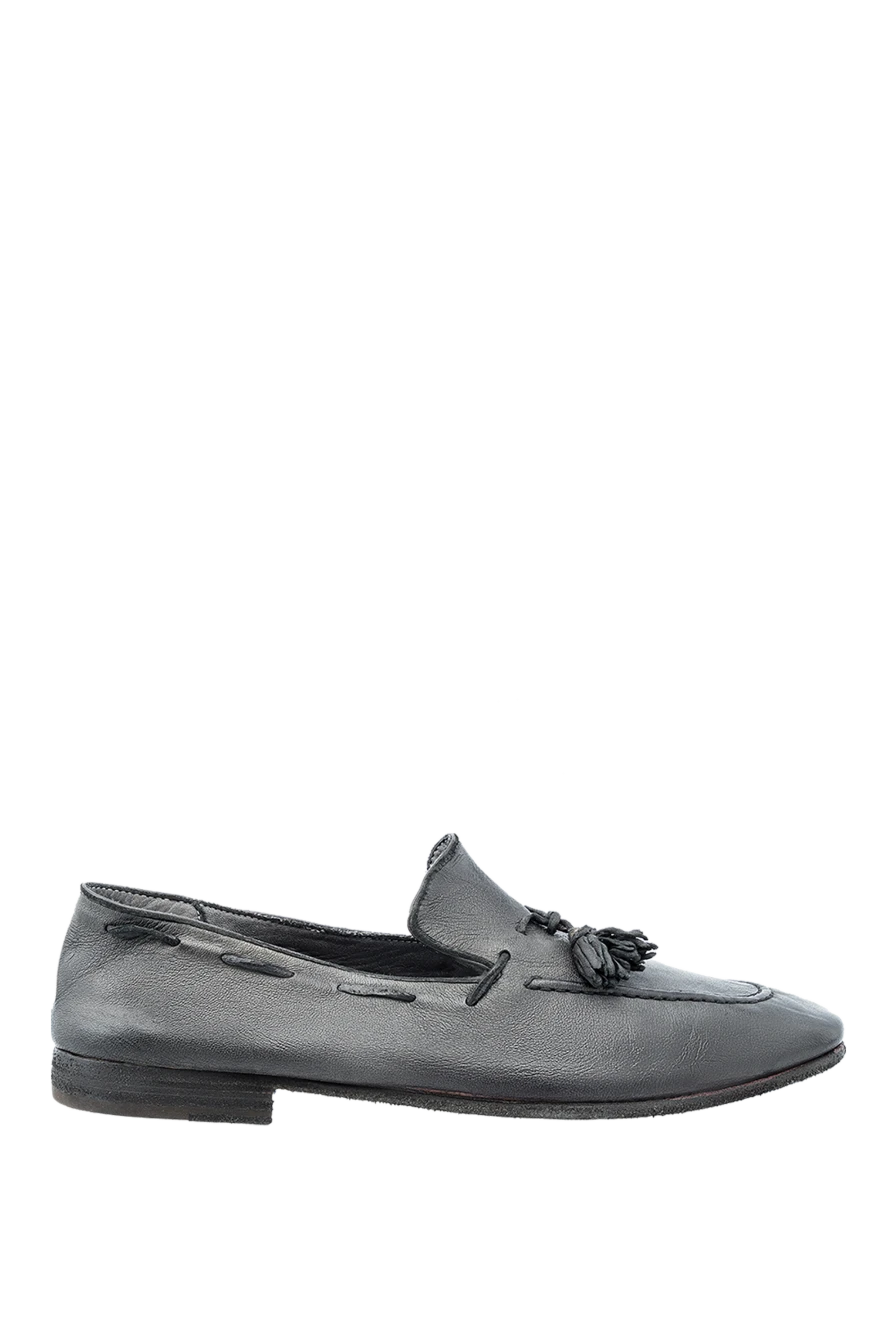 Andrea Ventura man gray leather loafers for men купить с ценами и фото 138826 - photo 1