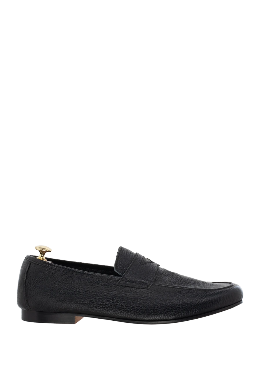 Andrea Ventura man black leather loafers for men купить с ценами и фото 138828 - photo 1