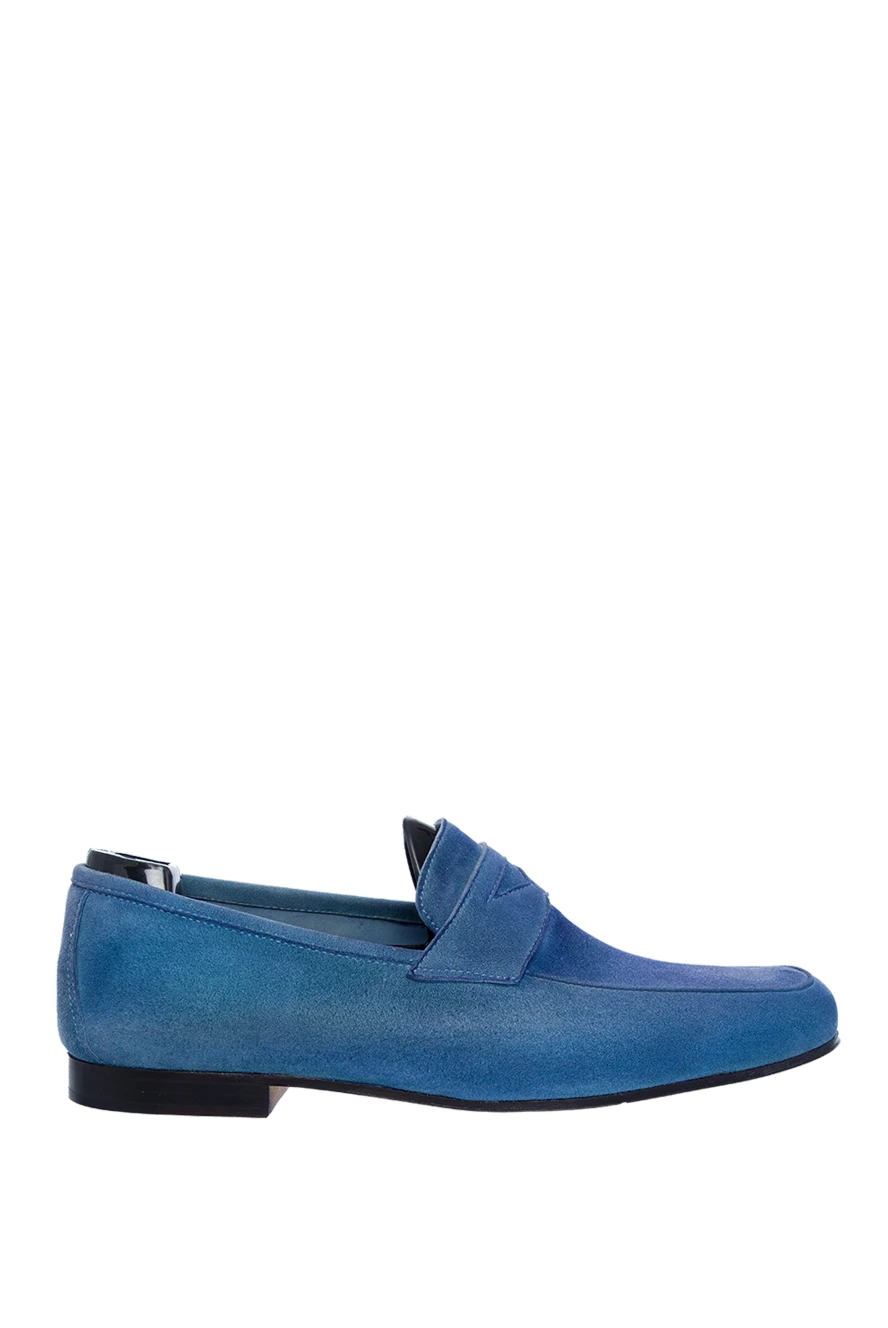 Andrea Ventura man blue suede loafers for men купить с ценами и фото 138833 - photo 1