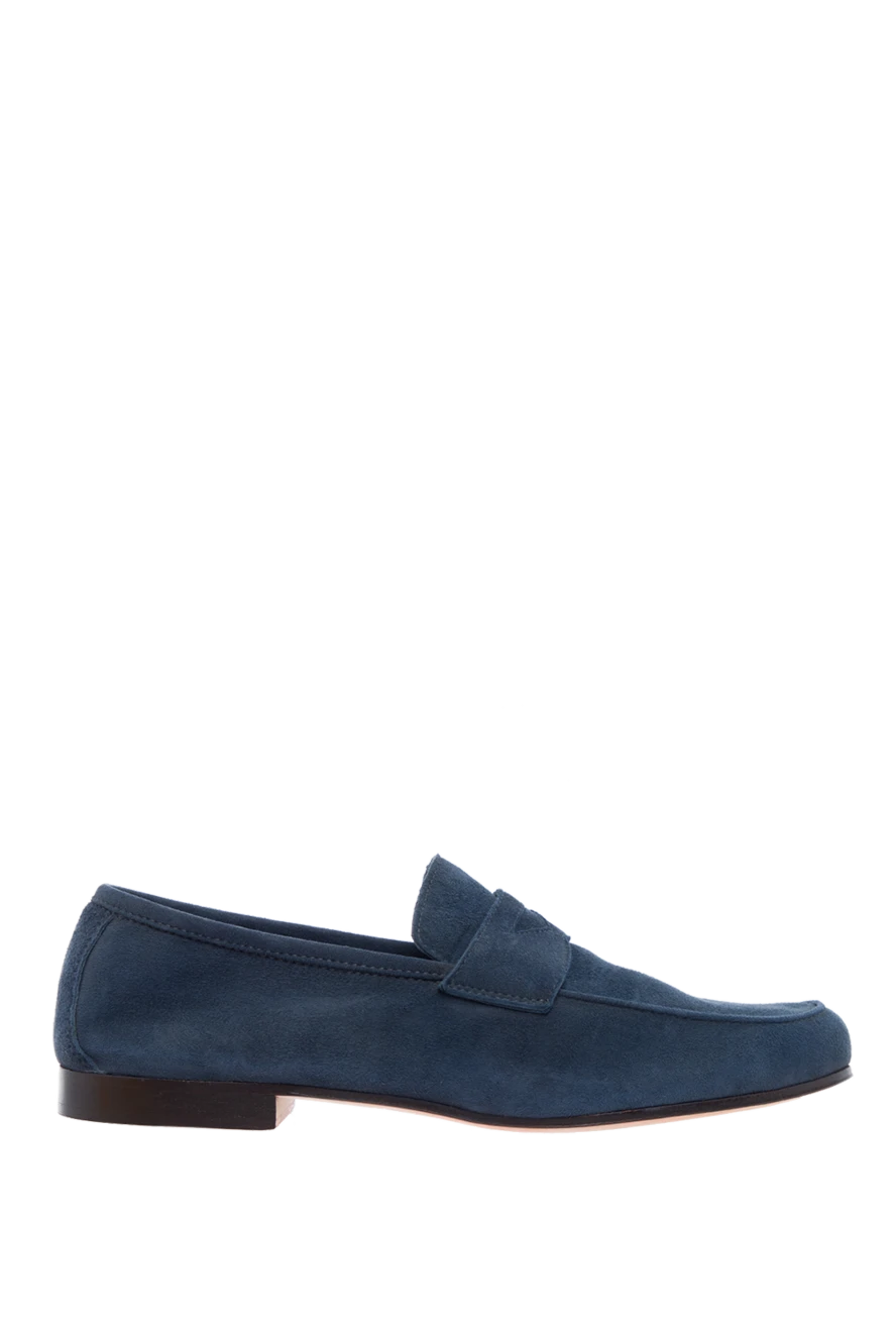 Andrea Ventura man blue suede loafers for men купить с ценами и фото 138843 - photo 1