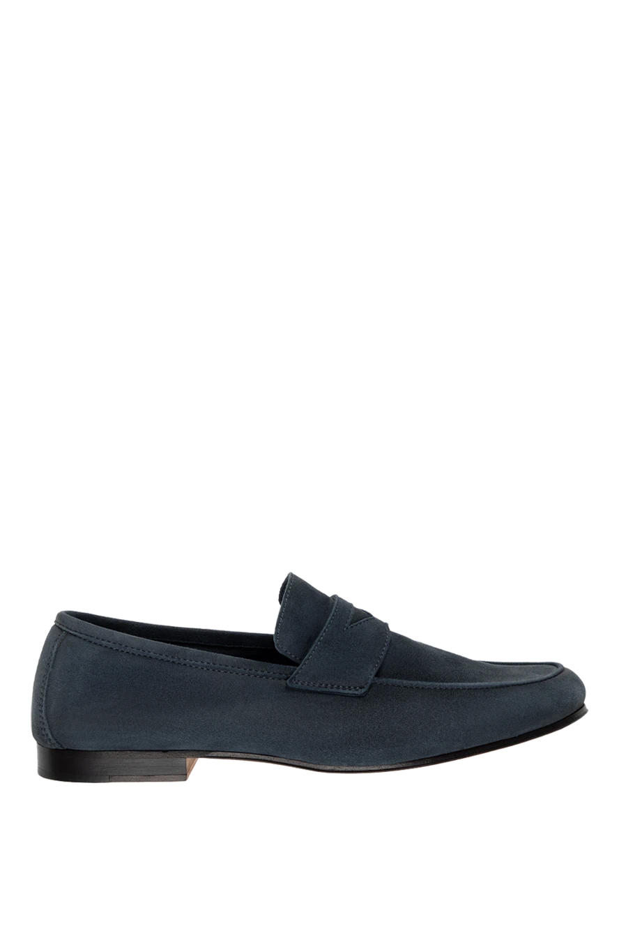 Andrea Ventura man blue suede loafers for men купить с ценами и фото 138844 - photo 1