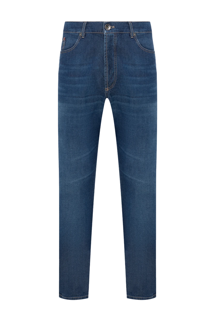 Brunello Cucinelli man blue cotton jeans for men купить с ценами и фото 138906 - photo 1