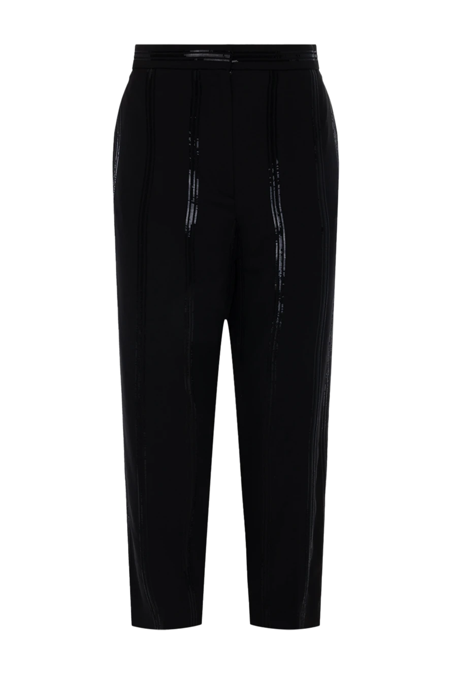 Brunello Cucinelli woman black silk trousers for women купить с ценами и фото 138944 - photo 1