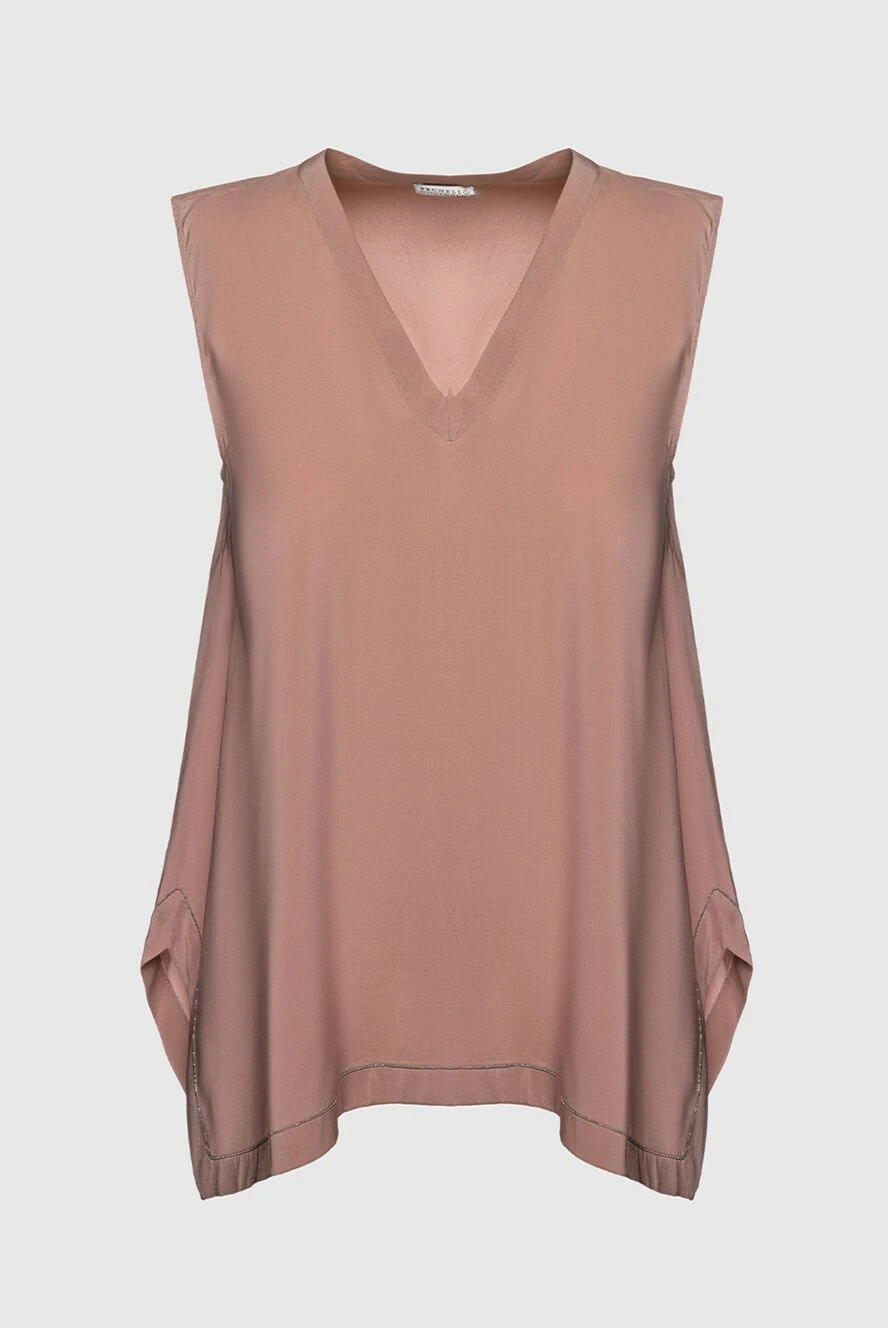 Brunello Cucinelli woman pink silk blouse for women купить с ценами и фото 138993 - photo 1