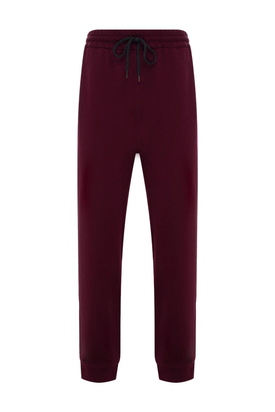 Bilancioni man men's sports trousers made of wool, cotton and polyamide, burgundy купить с ценами и фото 139149 - photo 1