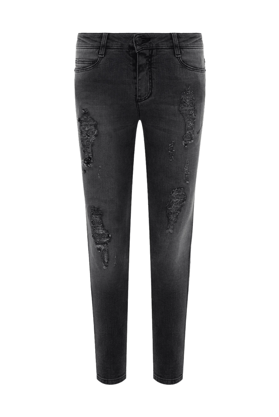 Ermanno Scervino woman gray cotton jeans for women купить с ценами и фото 139163 - photo 1