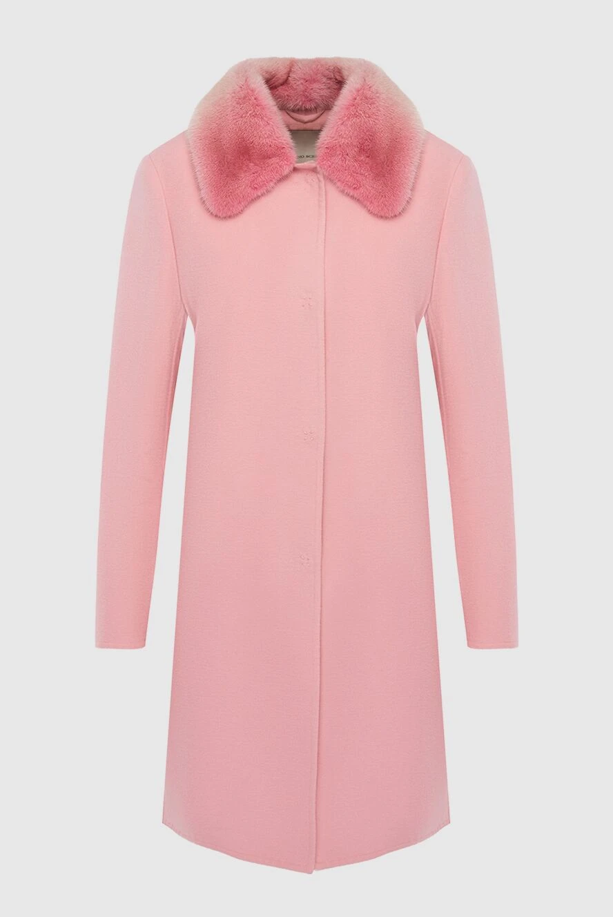 Ermanno Scervino woman women's pink wool coat купить с ценами и фото 139176 - photo 1