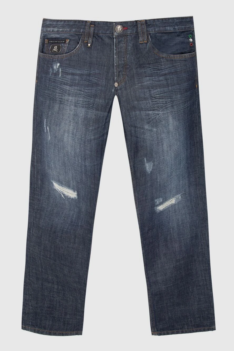 Philipp Plein man blue cotton jeans for men купить с ценами и фото 139208 - photo 1