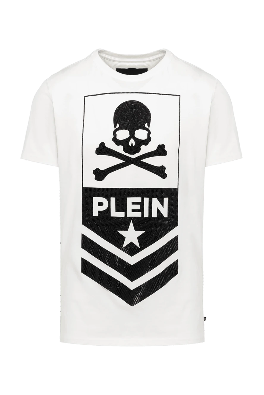 Philipp Plein man white cotton t-shirt for men купить с ценами и фото 139221 - photo 1