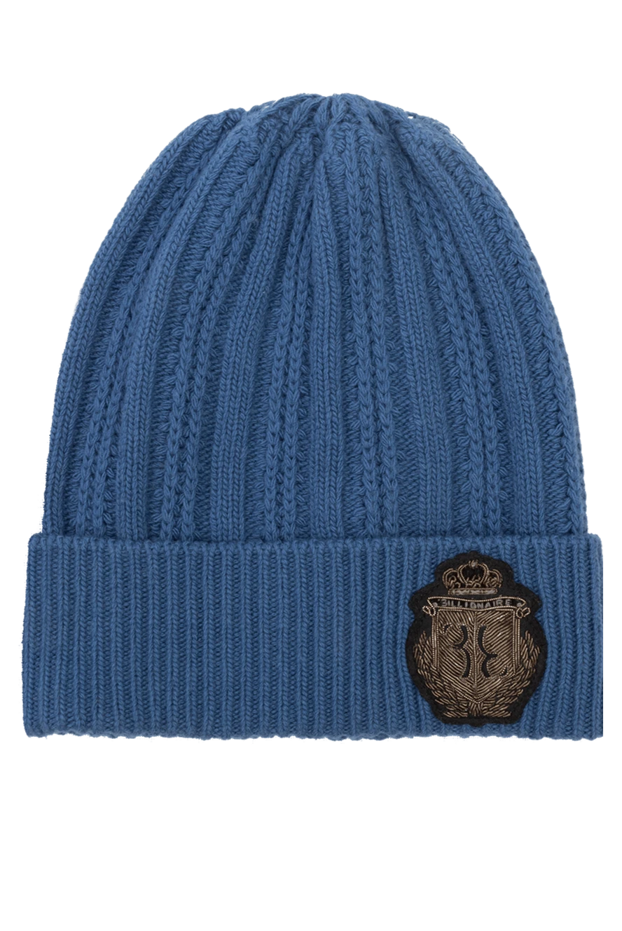 Billionaire man wool and cashmere hat blue for men купить с ценами и фото 139339 - photo 1