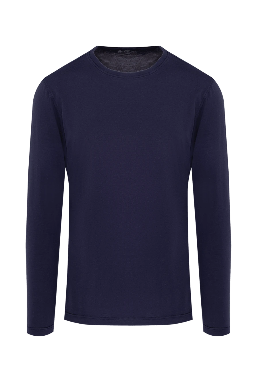 Corneliani man blue silk long sleeve for men купить с ценами и фото 139403 - photo 1