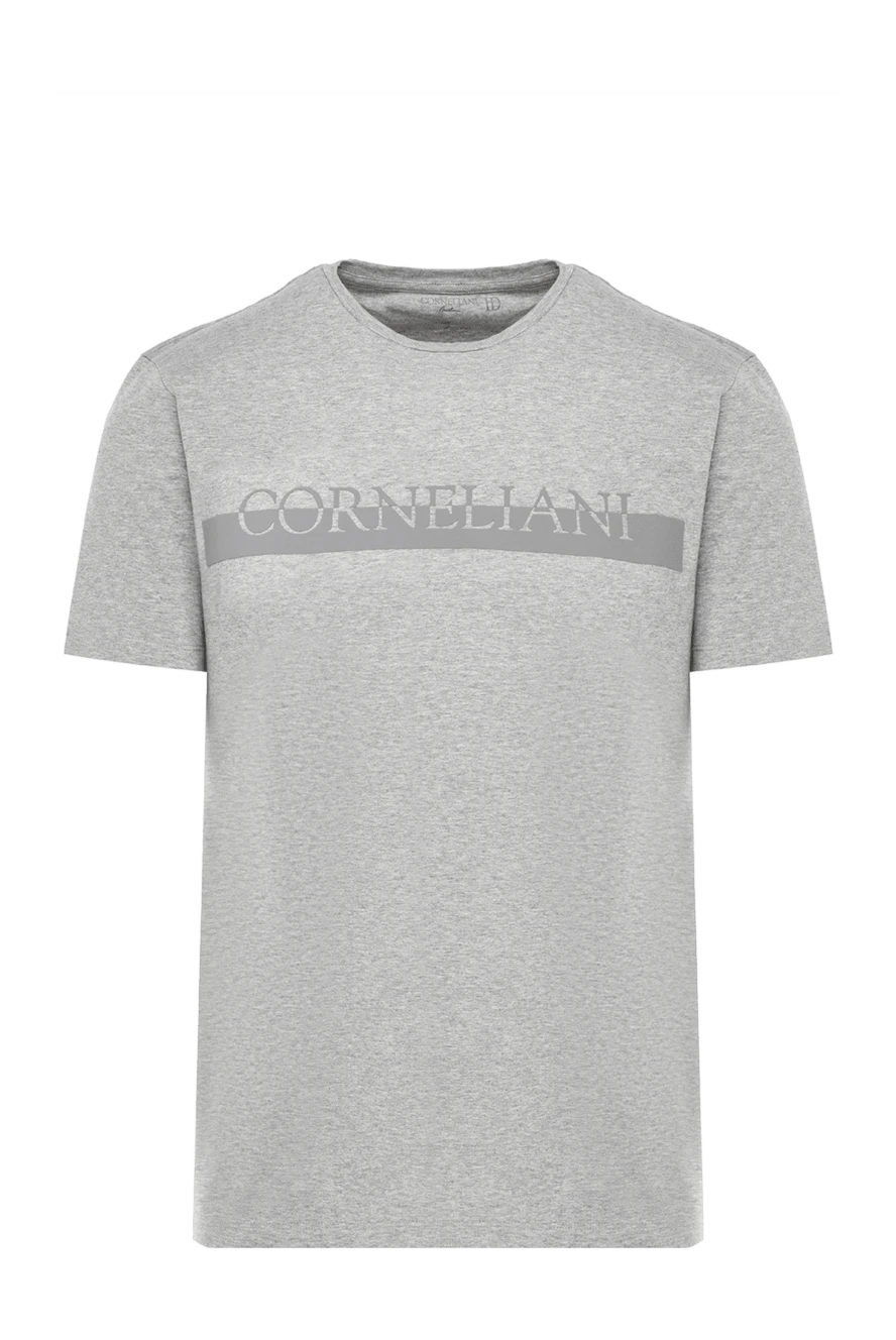 Corneliani man gray cotton t-shirt for men купить с ценами и фото 139405 - photo 1