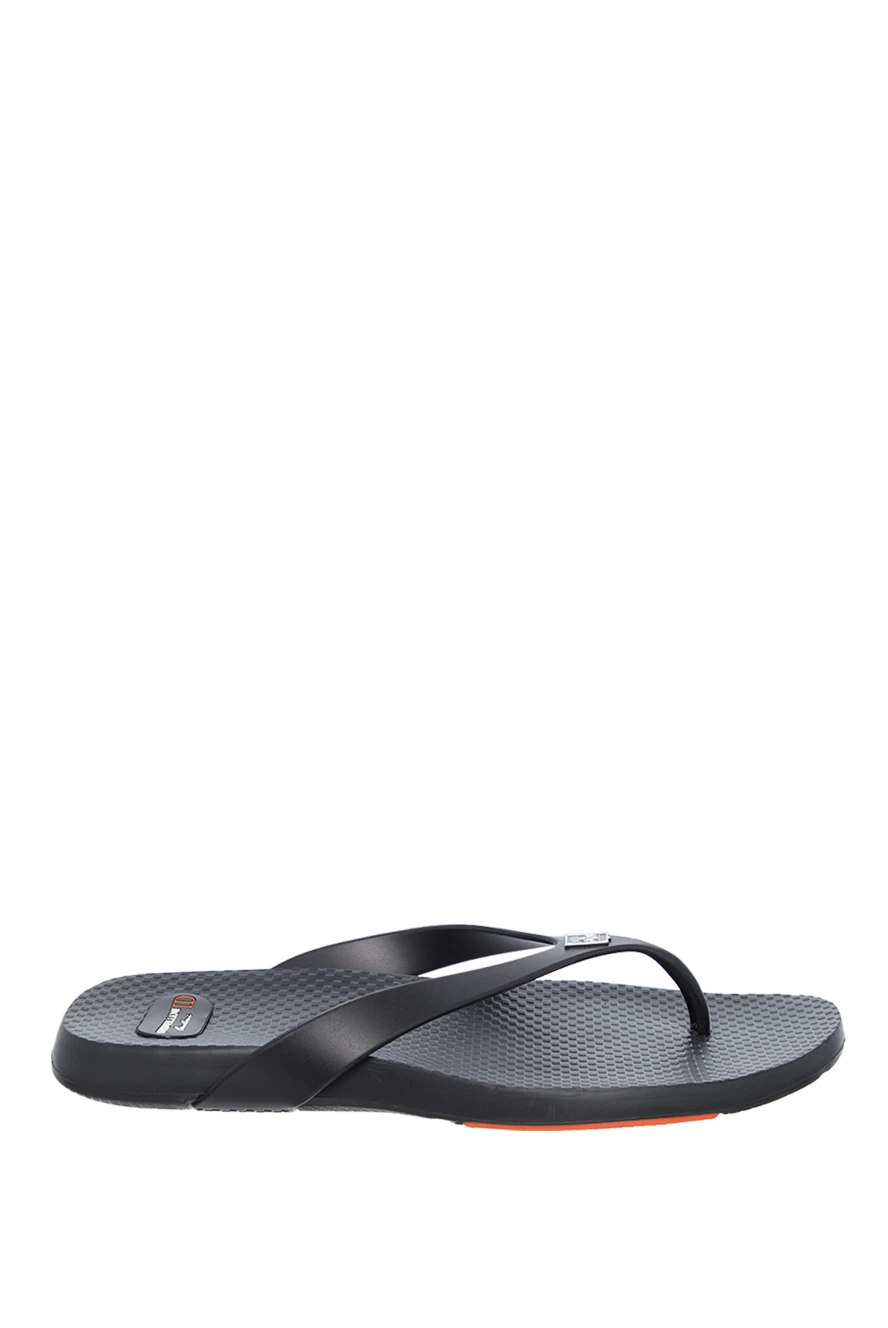 Corneliani man black polyurethane flip flops for men купить с ценами и фото 139430 - photo 1