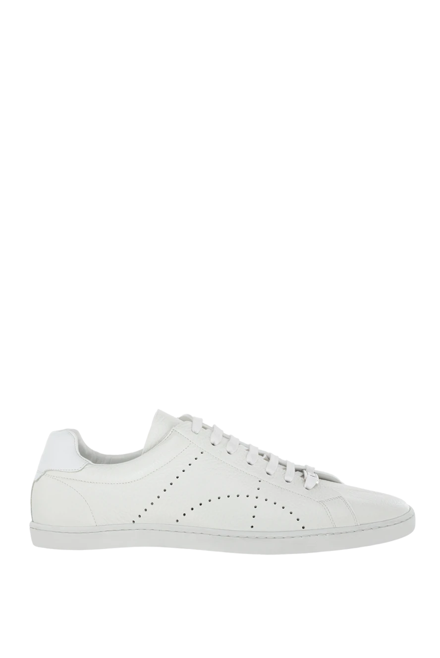 Corneliani man white leather sneakers for men купить с ценами и фото 139433 - photo 1