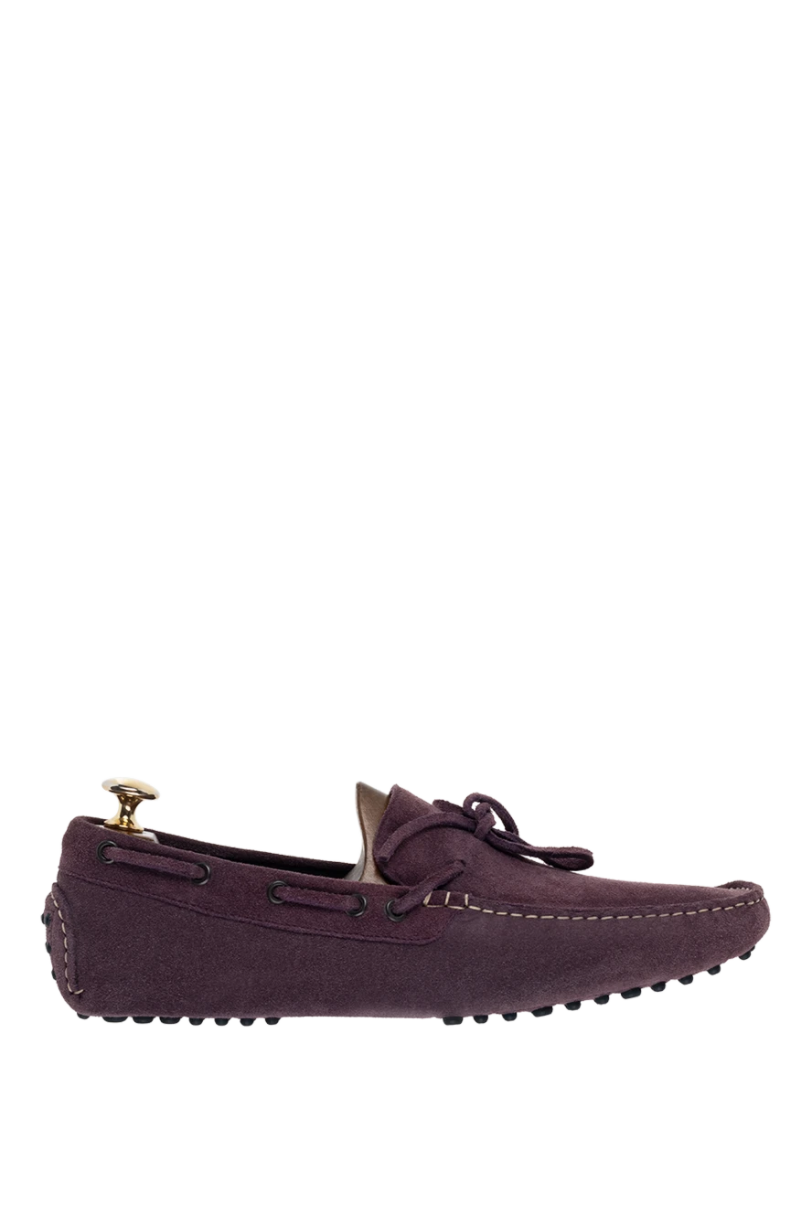 Corneliani man purple suede men's moccasins купить с ценами и фото 139442 - photo 1