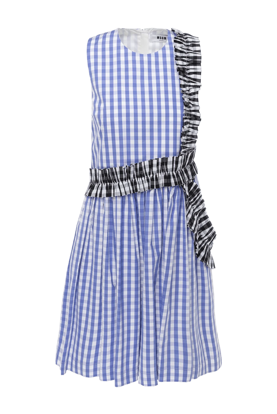 MSGM woman blue cotton dress for women купить с ценами и фото 139546 - photo 1