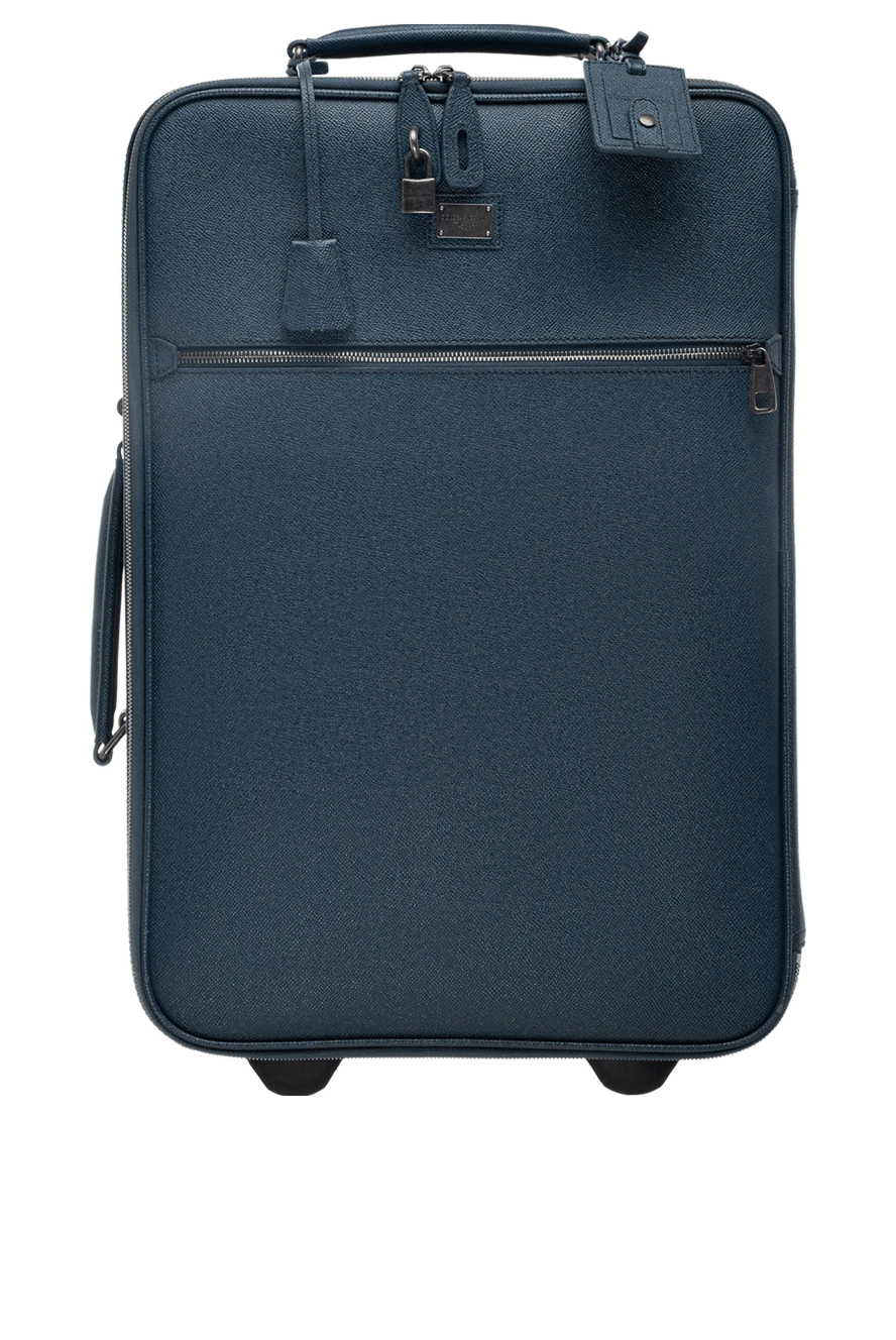 Dolce & Gabbana man blue leather suitcase for men купить с ценами и фото 139597 - photo 1