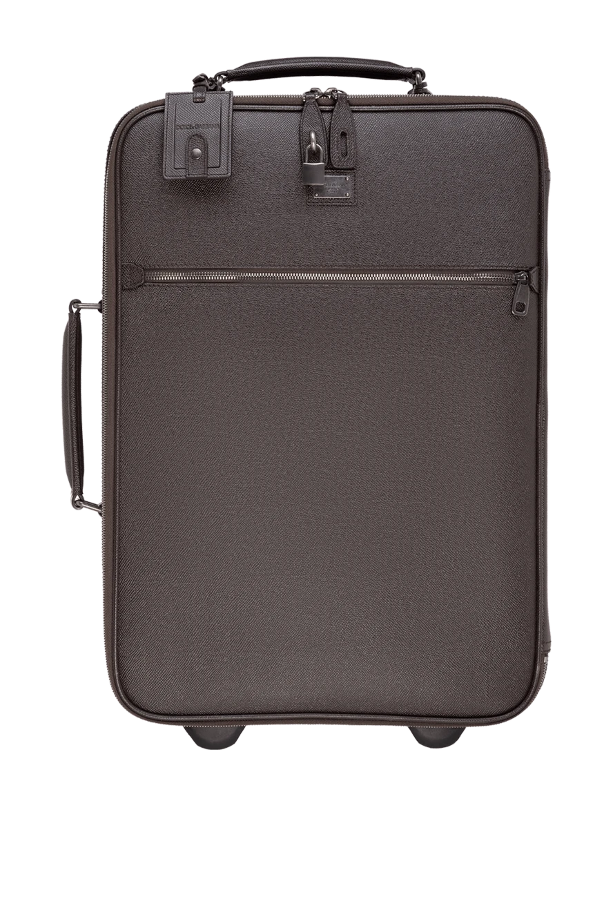 Dolce & Gabbana man brown leather suitcase for men купить с ценами и фото 139598 - photo 1