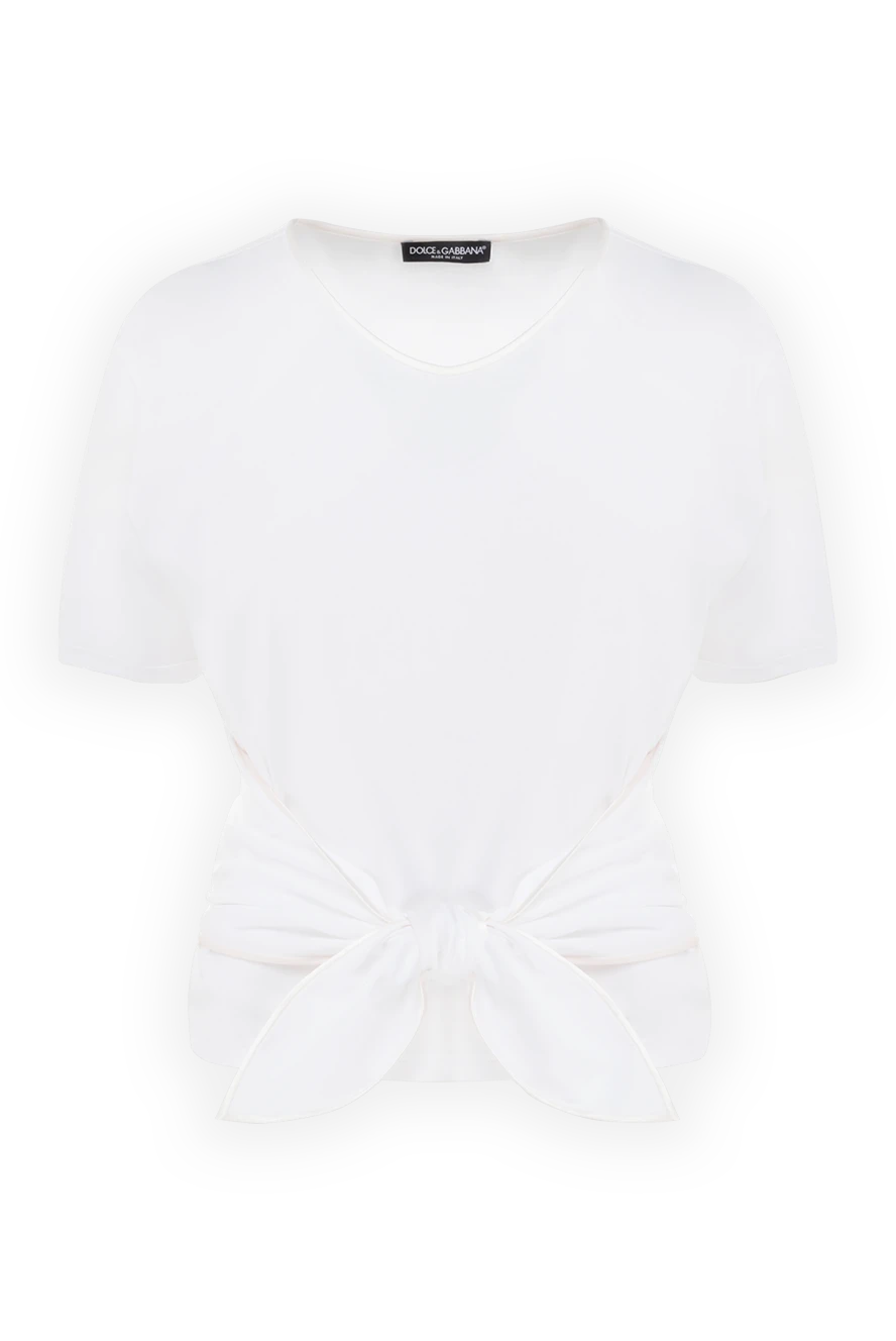 Dolce & Gabbana woman white cotton t-shirt for women купить с ценами и фото 139610 - photo 1