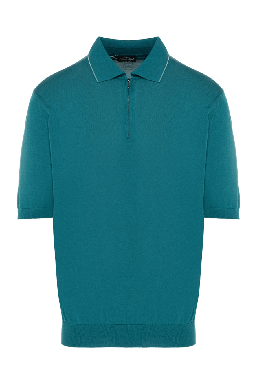 Cesare di Napoli man silk polo green for men купить с ценами и фото 139653 - photo 1