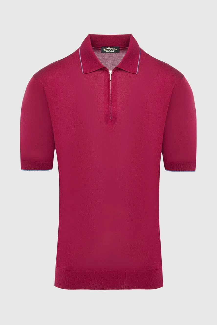 Cesare di Napoli man silk polo burgundy for men купить с ценами и фото 139655 - photo 1