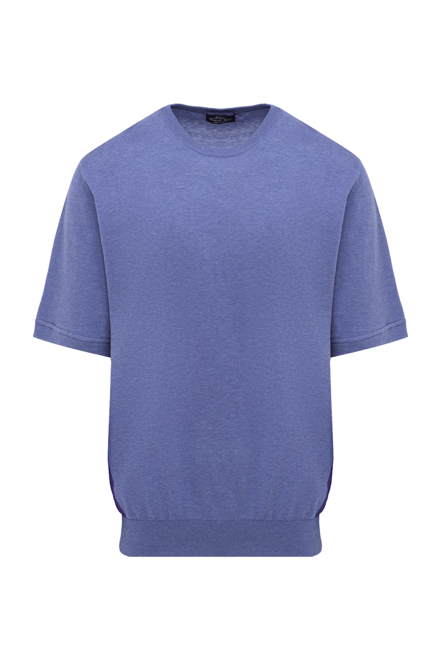 Cesare di Napoli man purple cotton t-shirt for men купить с ценами и фото 139692 - photo 1