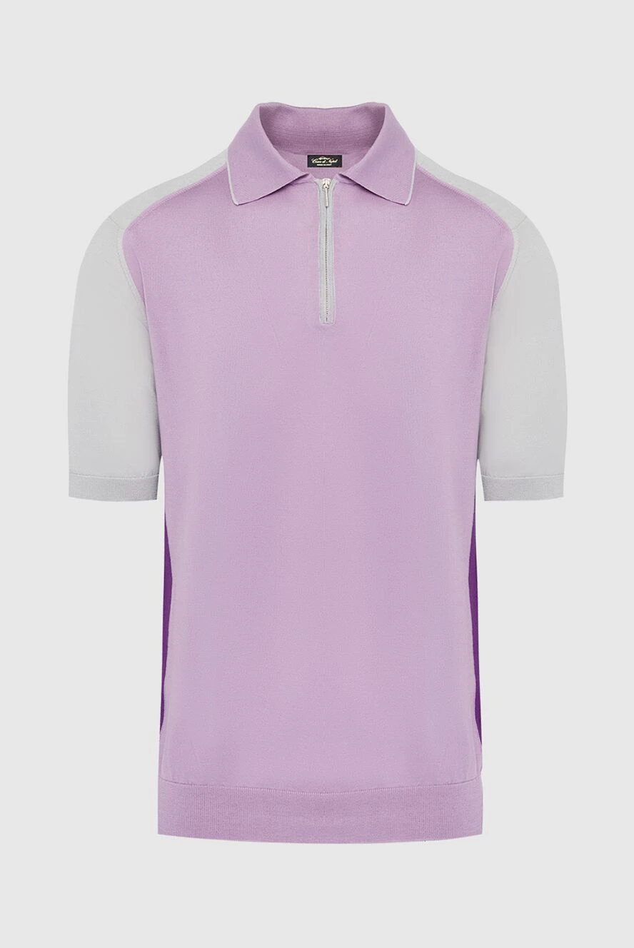 Cesare di Napoli man silk polo pink for men купить с ценами и фото 139698 - photo 1