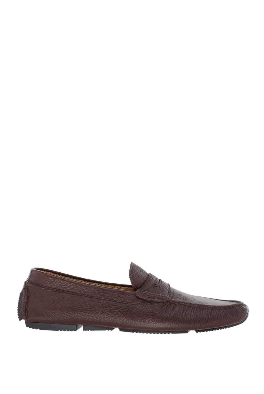 Cesare di Napoli man men's moccasins made of brown leather купить с ценами и фото 139712 - photo 1