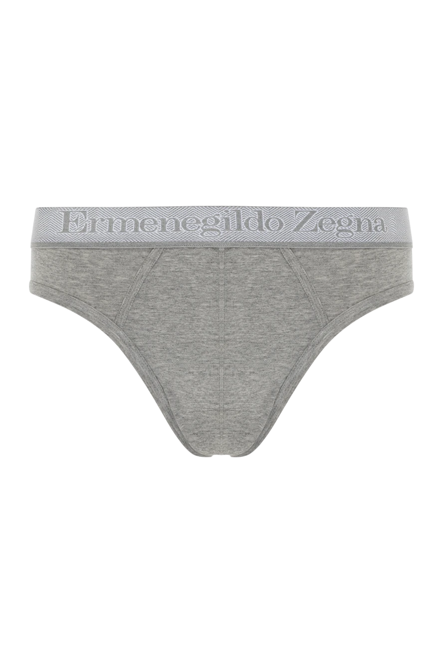 Ermenegildo Zegna man briefs made of cotton and elastane, gray for men купить с ценами и фото 139740 - photo 1