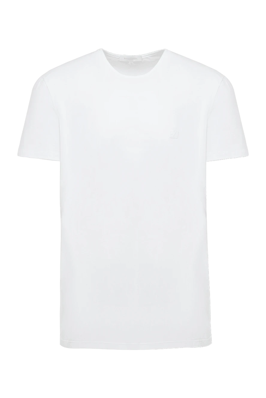 Ermenegildo Zegna man white cotton and elastane t-shirt for men купить с ценами и фото 139744 - photo 1