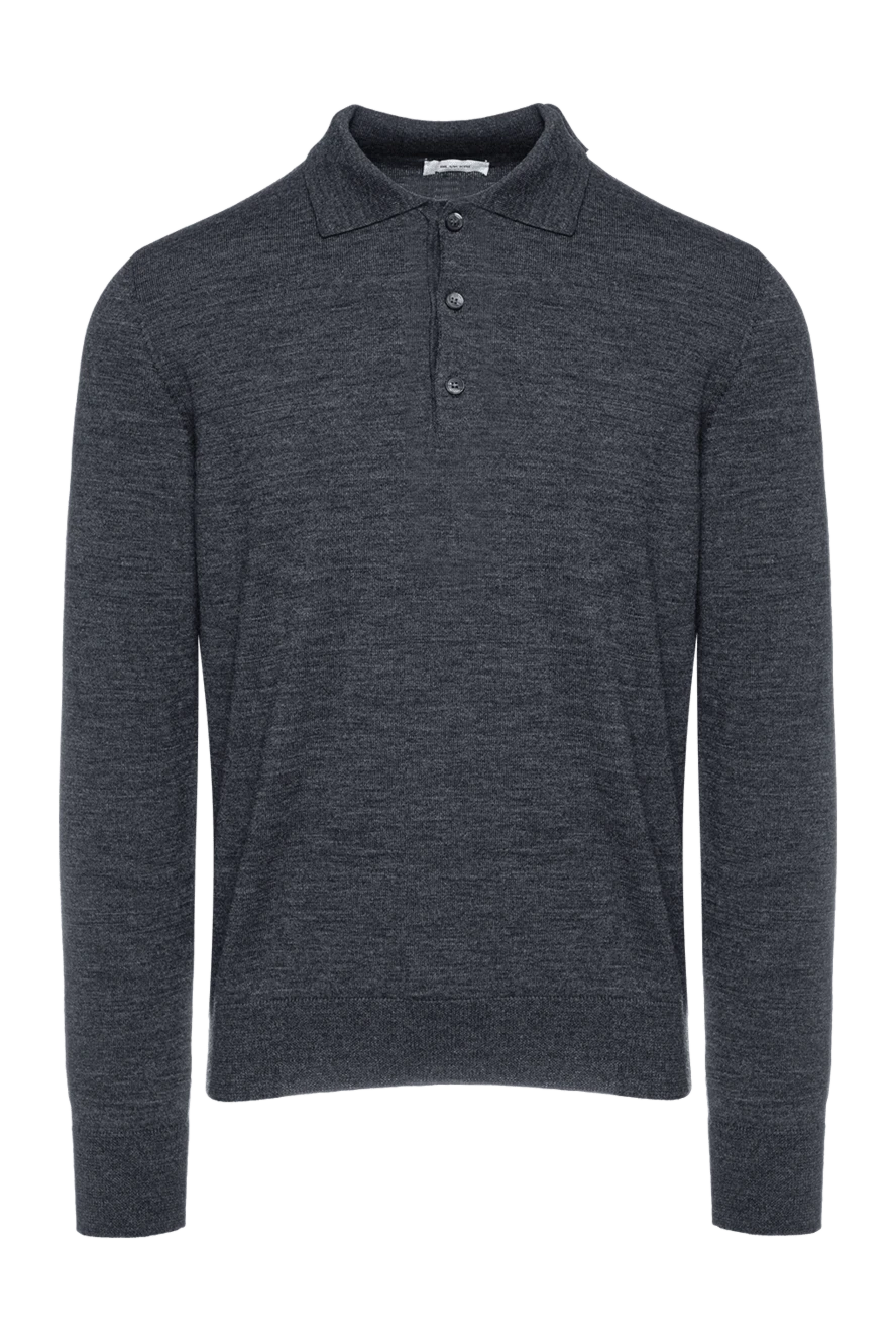 Bilancioni man wool long sleeve polo gray for men купить с ценами и фото 139761 - photo 1