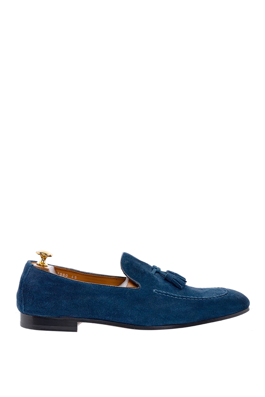 Doucal`s man blue suede loafers for men купить с ценами и фото 139828 - photo 1