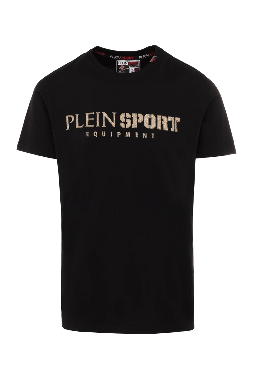 Plein Sport man black cotton t-shirt for men купить с ценами и фото 139849 - photo 1