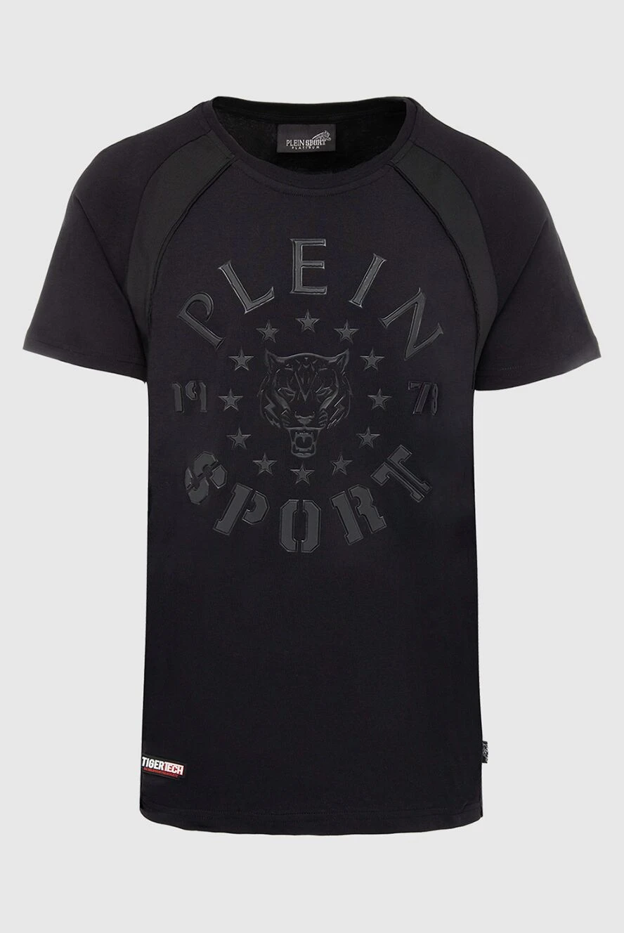 Plein Sport man black cotton t-shirt for men купить с ценами и фото 139851 - photo 1