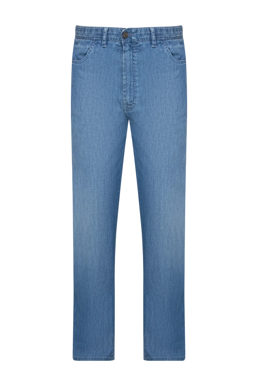 Brioni man blue cotton jeans for men купить с ценами и фото 140027 - photo 1