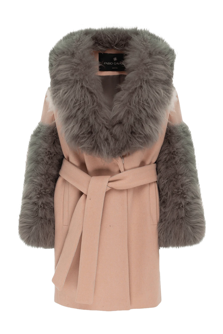 Fabio Gavazzi woman women's pink cashmere and llama coat купить с ценами и фото 140070 - photo 1