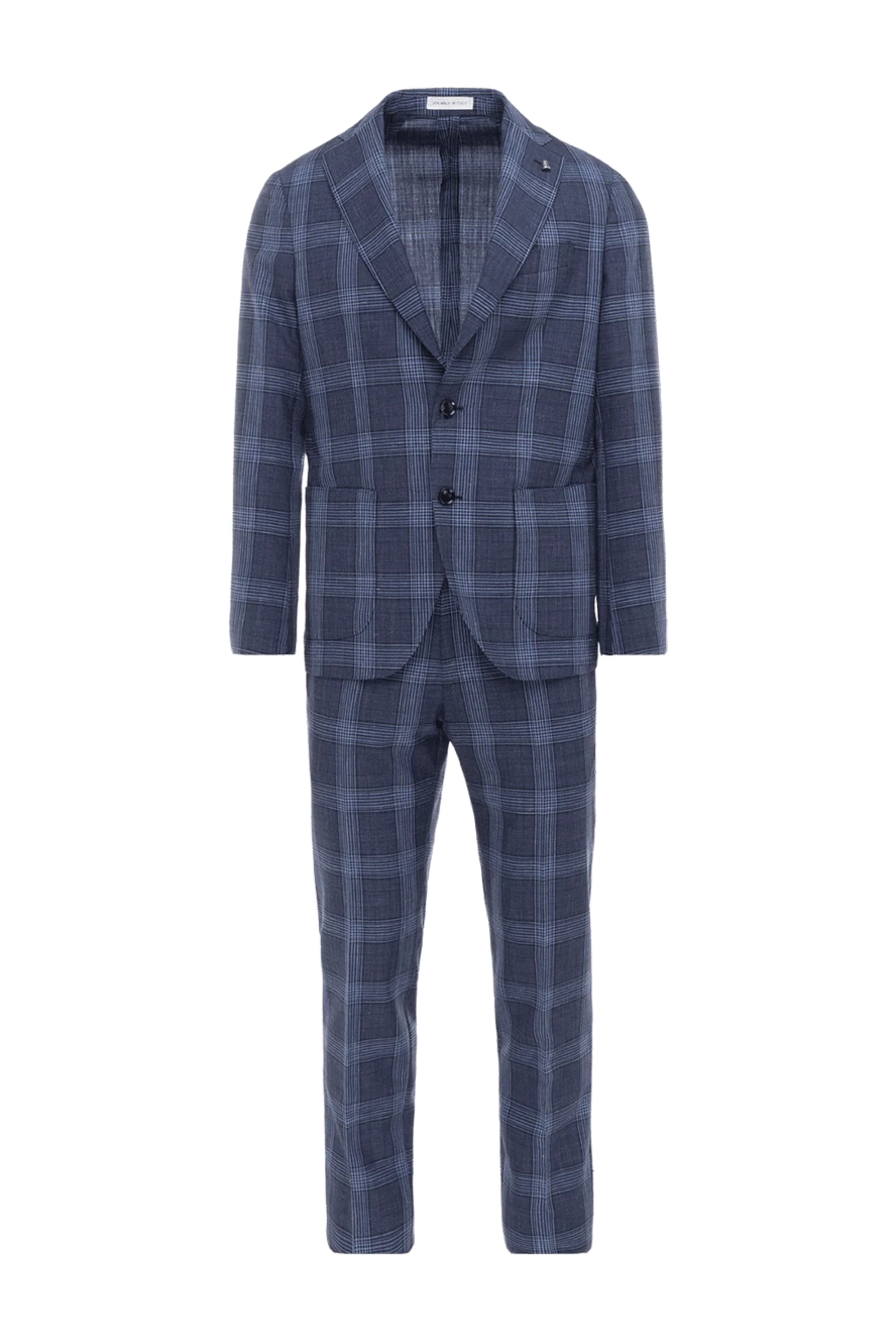 Sartoria Latorre man men's suit made of wool, silk and linen blue купить с ценами и фото 140076 - photo 1