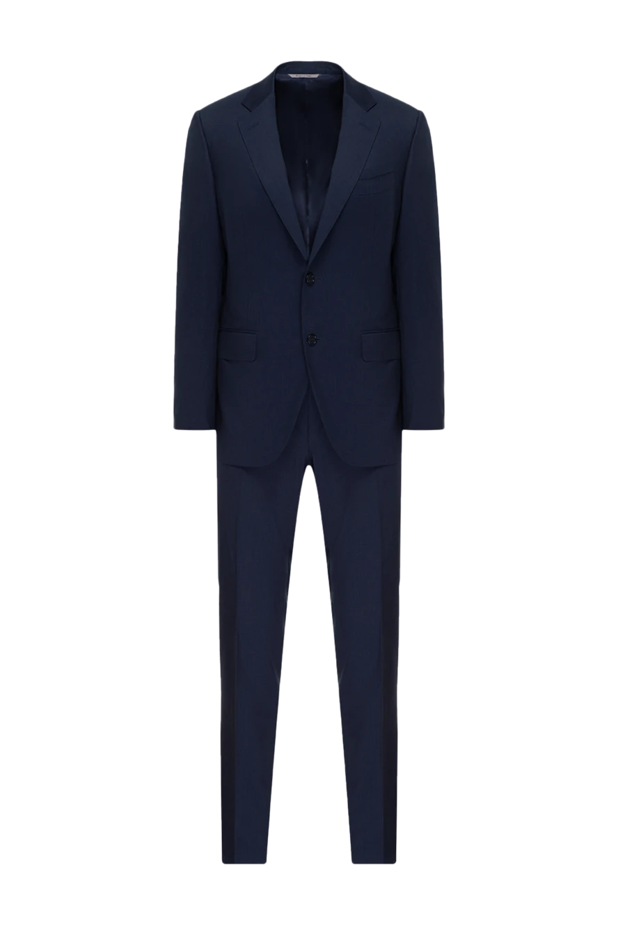 Canali man men's suit made of wool, blue купить с ценами и фото 140144 - photo 1